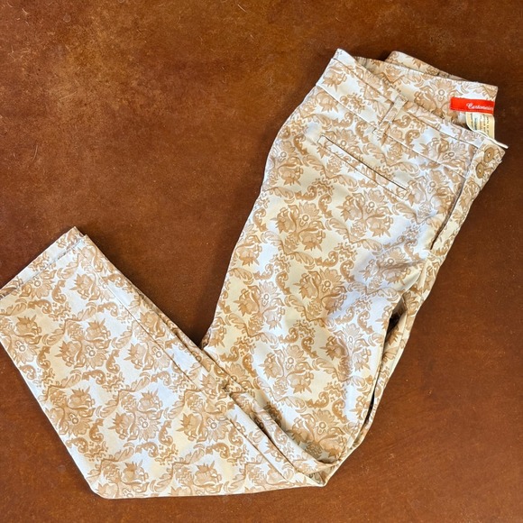 Anthropologie Pants - Womens Anthropologie damask cartonnier Charlie ankle straight leg trousers 4